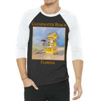 Cute Lifeguard Tower In Clearwater Beach Florida-j7gqm 3/4 Sleeve Shirt | Artistshot