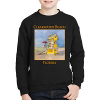 Cute Lifeguard Tower In Clearwater Beach Florida-j7gqm Youth Sweatshirt | Artistshot