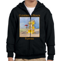 Cute Lifeguard Tower In Clearwater Beach Florida-j7gqm Youth Zipper Hoodie | Artistshot