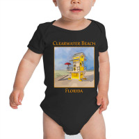 Cute Lifeguard Tower In Clearwater Beach Florida-j7gqm Baby Bodysuit | Artistshot