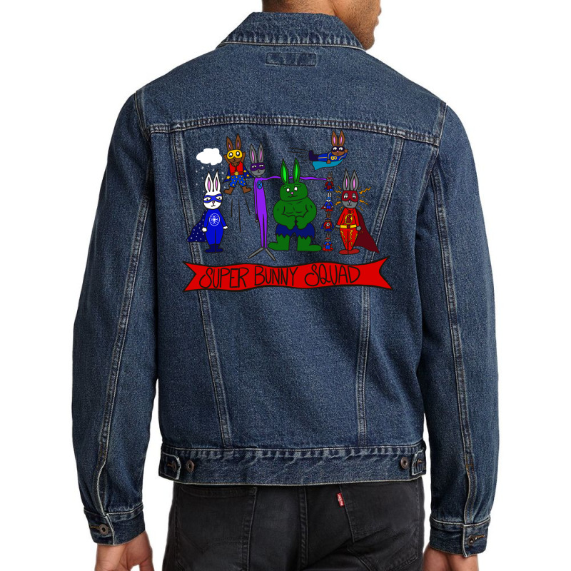 Super Bunny Squad Men Denim Jacket by zealotperkkao | Artistshot