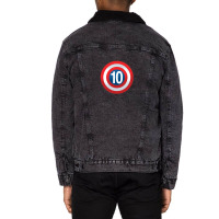 Superhero  10th Birthday 10 Years Old  Kids Gift Unisex Sherpa-lined Denim Jacket | Artistshot