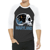 Chilling Skeleton Maryland 3/4 Sleeve Shirt | Artistshot