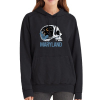 Chilling Skeleton Maryland Vintage Hoodie | Artistshot