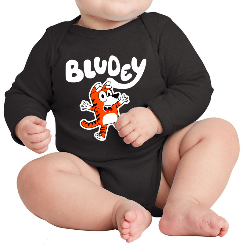 Bludey! Orange Variation A Long Sleeve Baby Bodysuit by samplesend0 | Artistshot