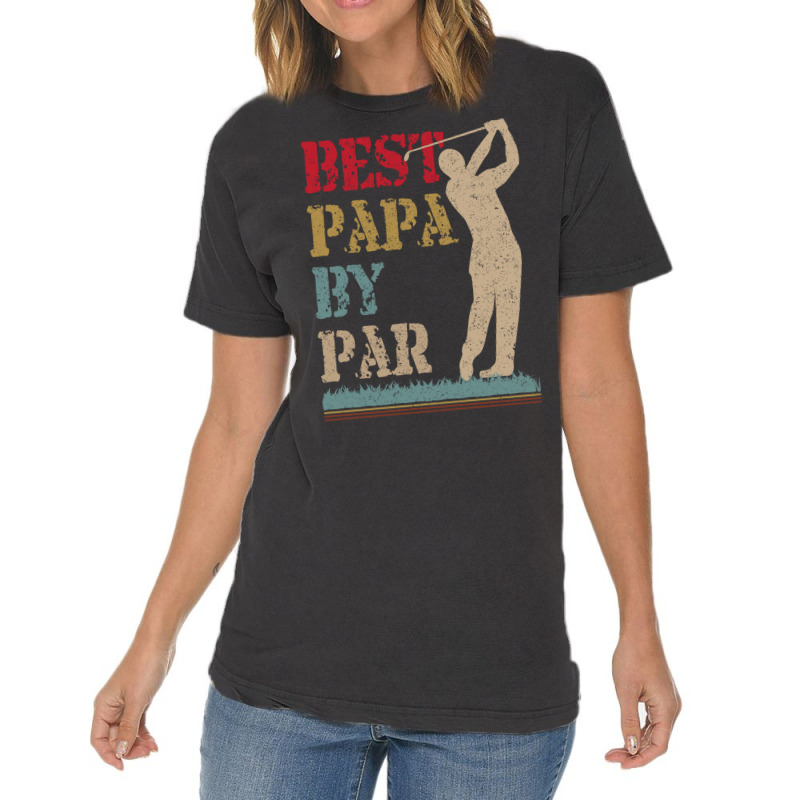 Best Papa By Par Golf T Shirt Vintage T-shirt | Artistshot