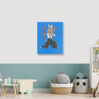 Japanese Samurai Ninja Bunny Rabbit Kawaii Tattoo Graphic Portrait Canvas Print | Artistshot