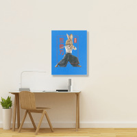 Japanese Samurai Ninja Bunny Rabbit Kawaii Tattoo Graphic Portrait Canvas Print | Artistshot