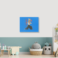 Japanese Samurai Ninja Bunny Rabbit Kawaii Tattoo Graphic Landscape Canvas Print | Artistshot