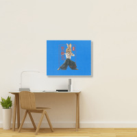 Japanese Samurai Ninja Bunny Rabbit Kawaii Tattoo Graphic Landscape Canvas Print | Artistshot