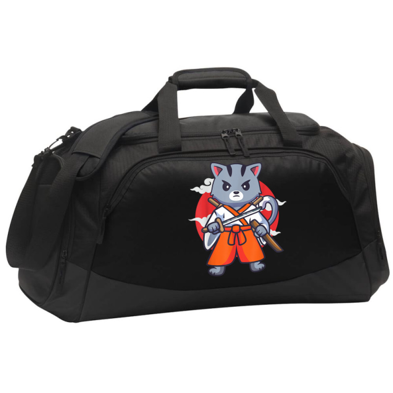 Japanese Samurai Ninja Cat Kawaii Anime Active Duffel | Artistshot