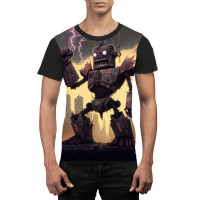 Giant Robot Attacking The City   Japanese Style Graphic T-shirt | Artistshot