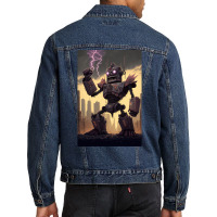 Giant Robot Attacking The City   Japanese Style Men Denim Jacket | Artistshot