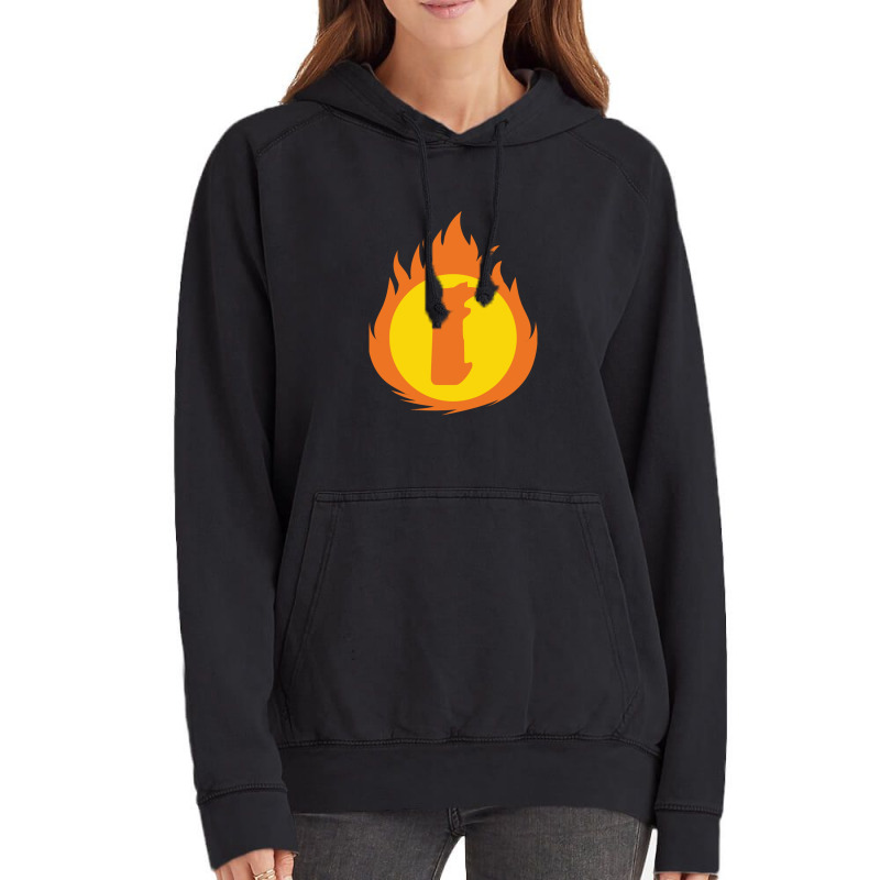 Superhero Letter I Fire Insignia Vintage Hoodie by OmarFerrerRios | Artistshot