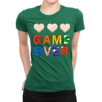 Game Over Vintage Retro Video Games Gaming Gift Arcade T Shirt 1356 Ladies Fitted T-shirt | Artistshot