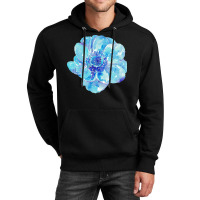 Blue Anemone Flower Painting Red Green Flower Red Green Abstract Water Unisex Hoodie | Artistshot