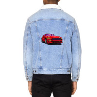 Sports Red Car Unisex Sherpa-lined Denim Jacket | Artistshot