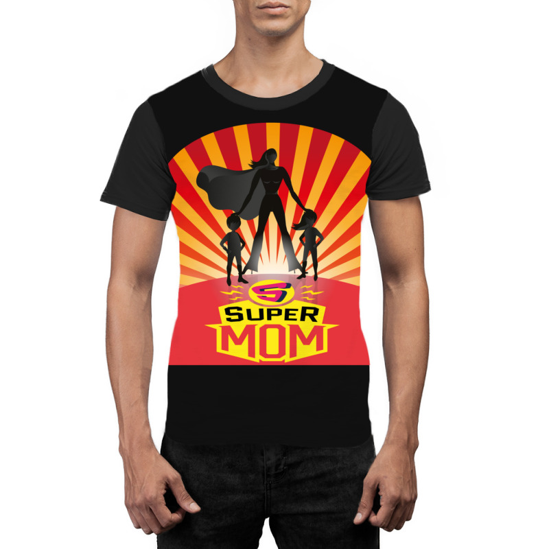 Super Mom Funny Superhero Mother's Day Graphic T-shirt | Artistshot