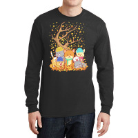 Cats T  Shirt Cats Fall Autumn Leaf Tree Lover Season Fan Enjoy T  Shi Long Sleeve Shirts | Artistshot