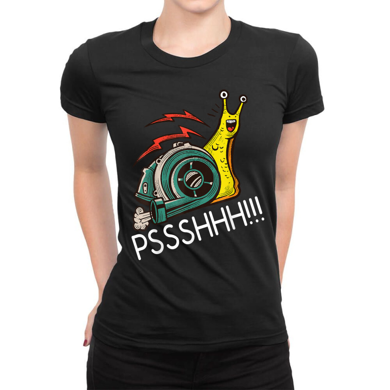 Snail Funny Turbo Boost Racing Pshh T Shirt Ladies Fitted T-Shirt by saterseim | Artistshot