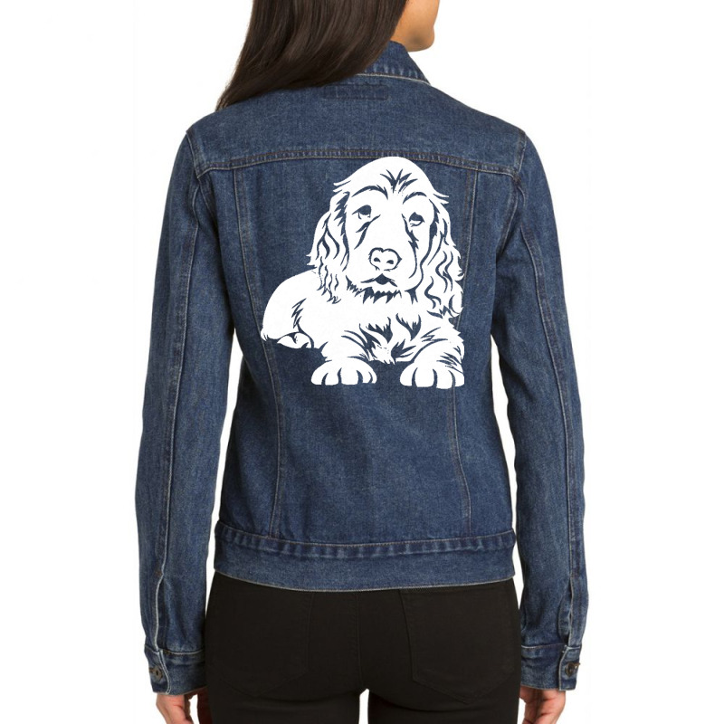 Cocker T  Shirt Cute Cocker Spaniel Gift T  Shirt Ladies Denim Jacket by oritchie954 | Artistshot