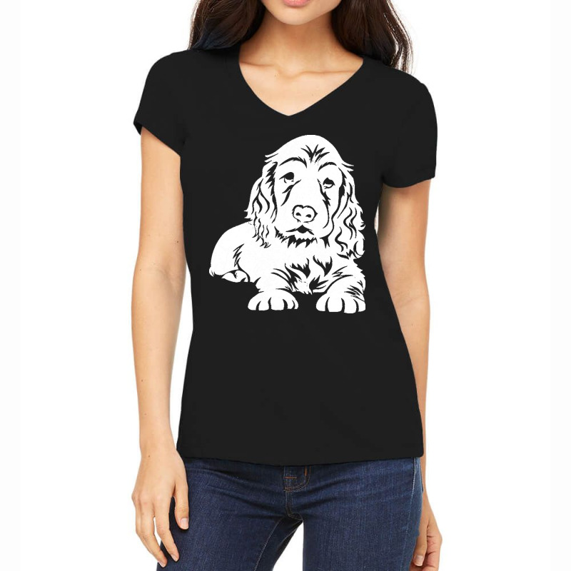 Cocker T  Shirt Cute Cocker Spaniel Gift T  Shirt Women's V-Neck T-Shirt by oritchie954 | Artistshot