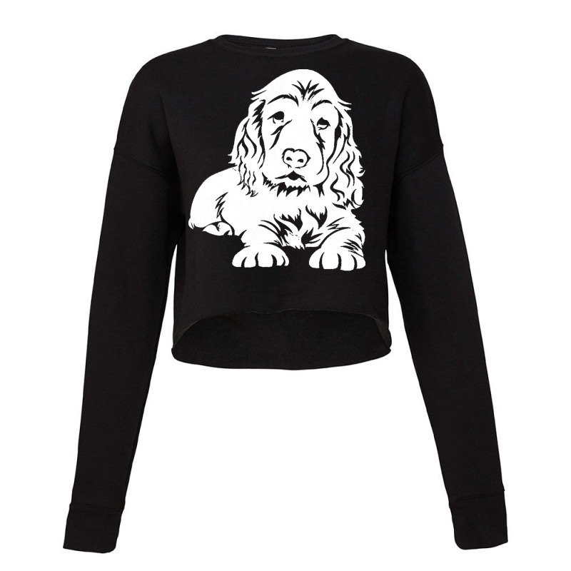 Cocker T  Shirt Cute Cocker Spaniel Gift T  Shirt Cropped Sweater by oritchie954 | Artistshot