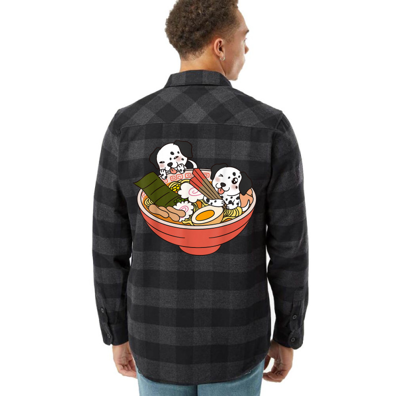 Funny Dalmatian Dog Ramen Flannel Shirt by robeijopicar | Artistshot