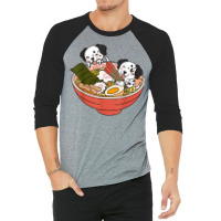 Funny Dalmatian Dog Ramen 3/4 Sleeve Shirt | Artistshot