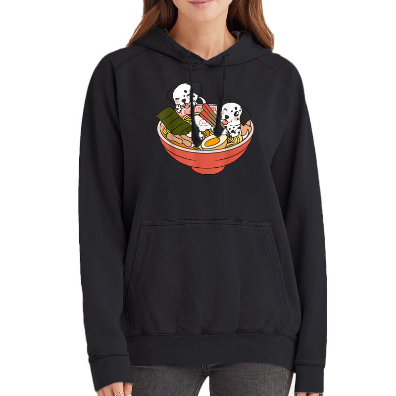 Funny Dalmatian Dog Ramen Vintage Hoodie by robeijopicar | Artistshot