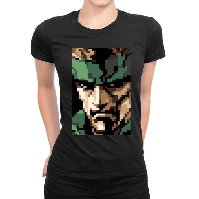 Solid Snake Ladies Fitted T-Shirt by hapkeluciik | Artistshot