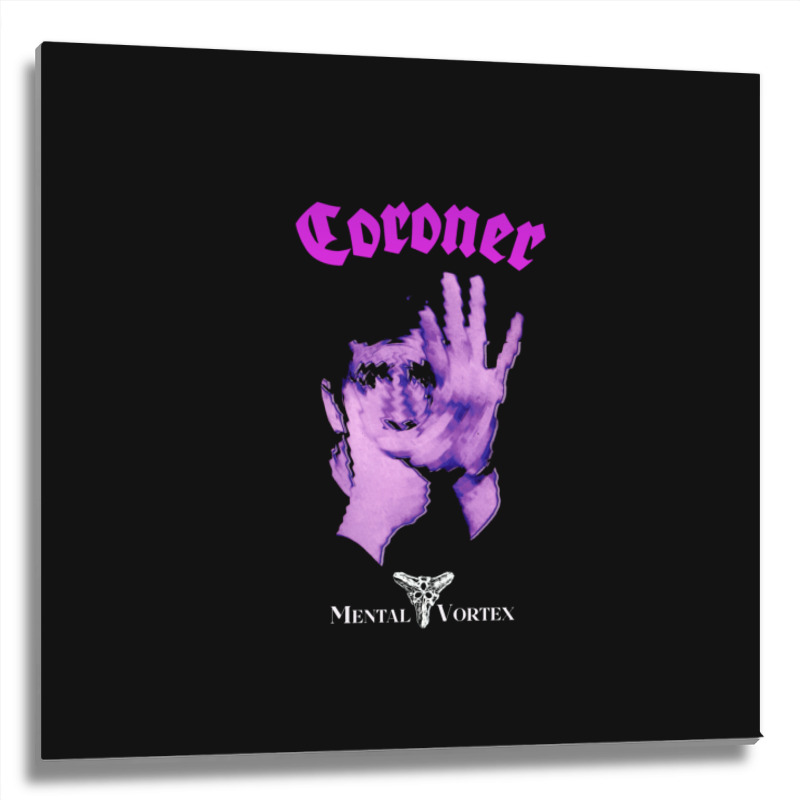 Coroner  Mental Vortex 1 Metal Print Square | Artistshot