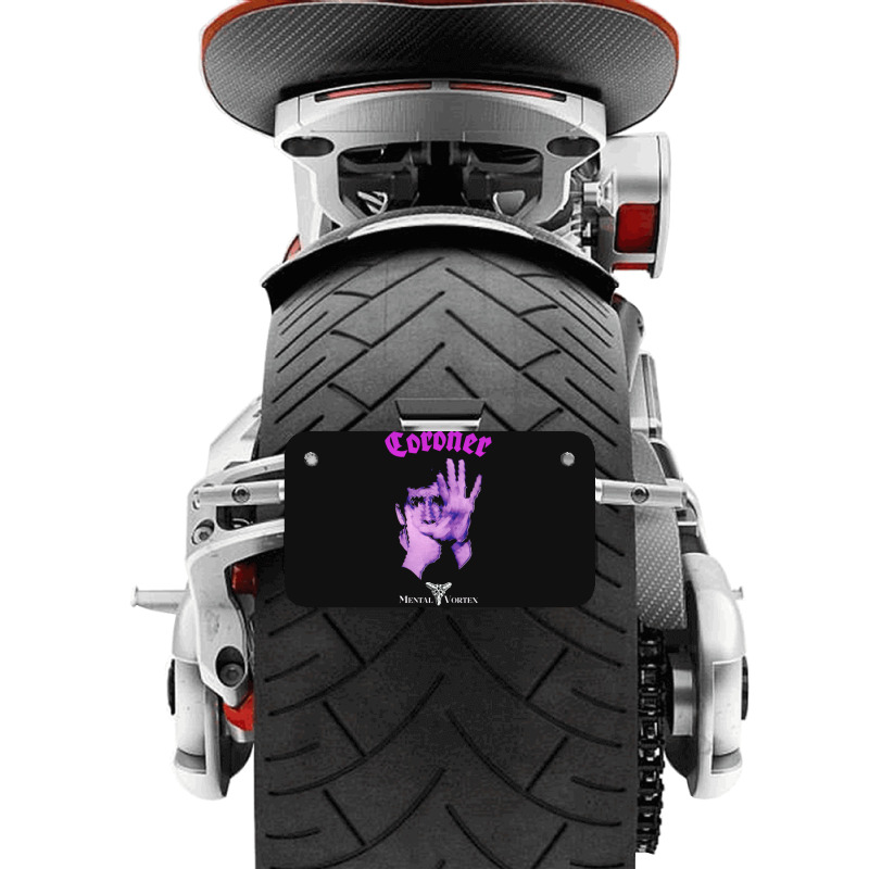 Coroner  Mental Vortex 1 Motorcycle License Plate | Artistshot