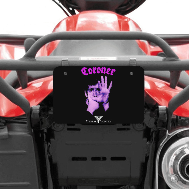 Coroner  Mental Vortex 1 Atv License Plate | Artistshot