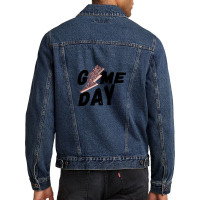 Game Day Leopard Lightning Bolt Men Denim Jacket | Artistshot