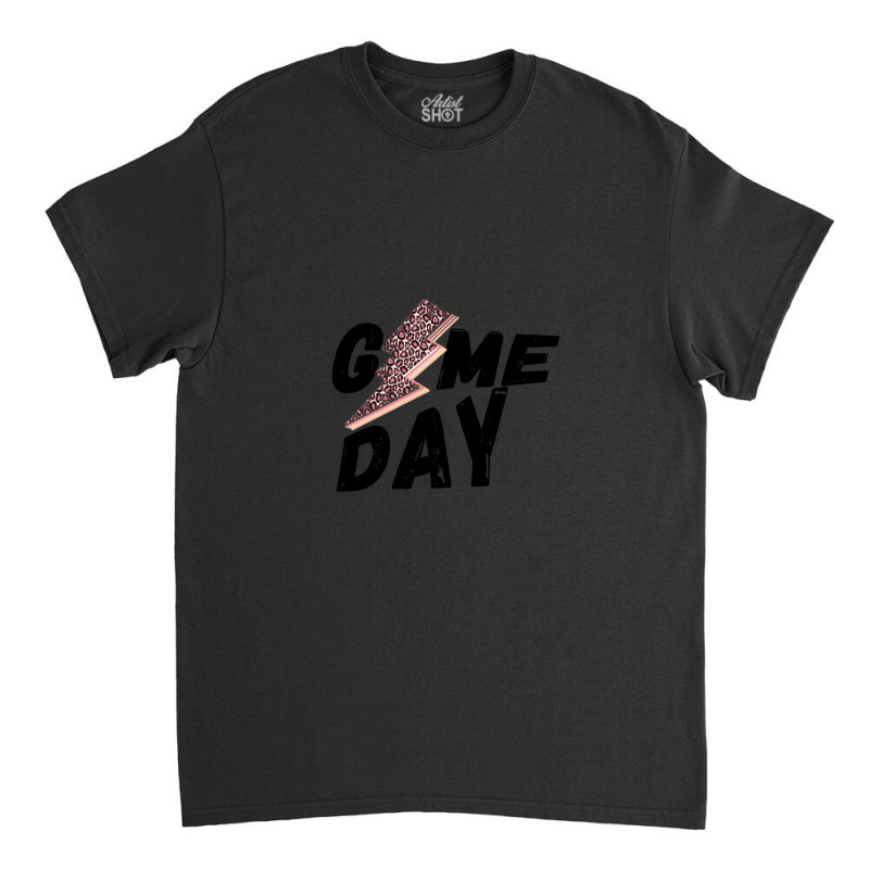 Game Day Leopard Lightning Bolt Classic T-shirt | Artistshot