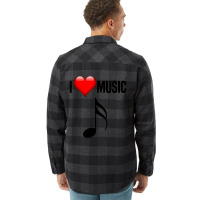 I Love Music. For All Music Lovers & Fans Classic Flannel Shirt | Artistshot