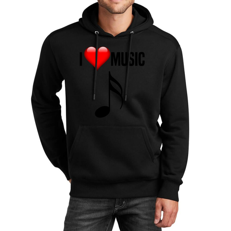 I Love Music. For All Music Lovers & Fans Classic Unisex Hoodie | Artistshot