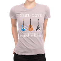 Guitar Player True Love Strings Attached Guitarist Musician Ladies Fitted T-shirt | Artistshot