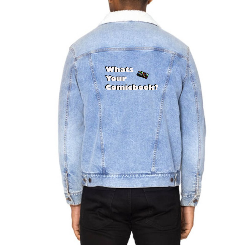 What's Your Comicbook Unisex Sherpa-Lined Denim Jacket by OmarFerrerRios | Artistshot