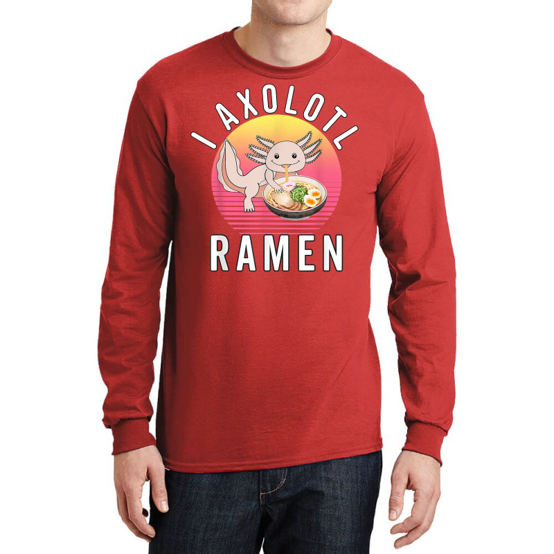 Funny Kawaii Axolotl Anime Japanese Ramen Noodles Kids Long Sleeve Shirts by robeijopicar | Artistshot