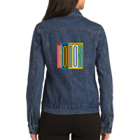 Head Over Heels The Gogo's With Backgorund Head Over Heels The Gogo's  Ladies Denim Jacket | Artistshot