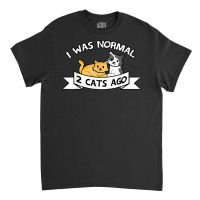 I Was Normal 2 Cats Ago Sayings Funny Christmas Gift T Shirt Classic T-shirt | Artistshot