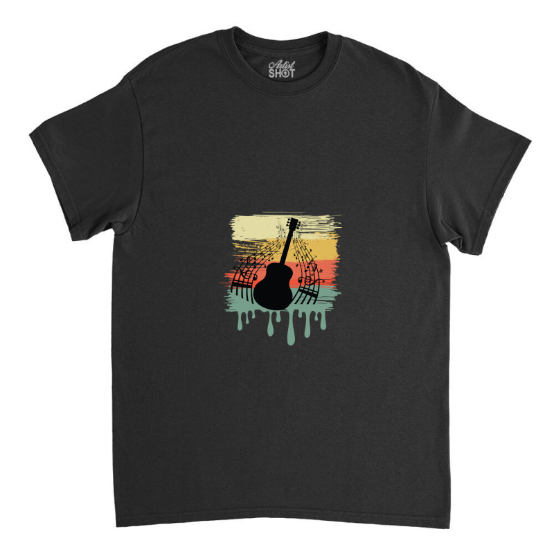 Guitar Vintage Dripping Classic T-shirt | Artistshot