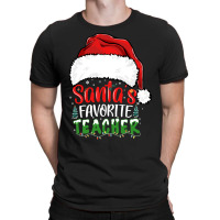 Santa's Favorite Teacher Funny Christmas Teacher Sweatshirt T-shirt | Artistshot