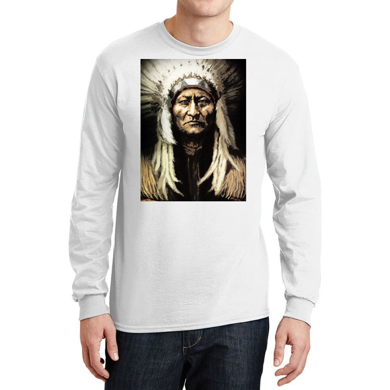 Sitting Bull Long Sleeve Shirts | Artistshot