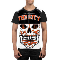 San Francisco The City Sugar Skull Bay Bridge Golden Gate T Shirt Graphic T-shirt | Artistshot