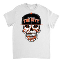 San Francisco The City Sugar Skull Bay Bridge Golden Gate T Shirt Classic T-shirt | Artistshot