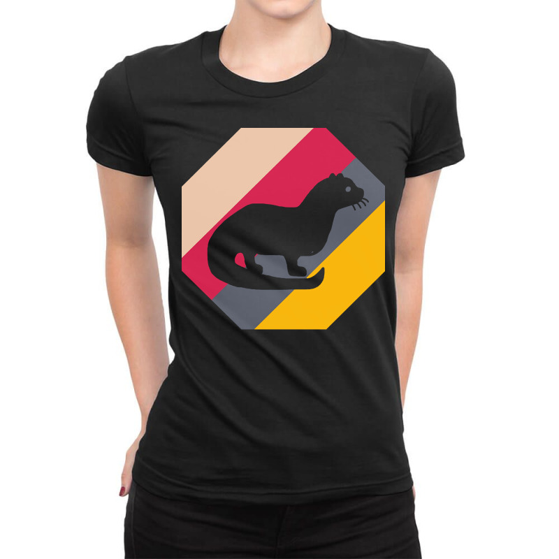 Marten T  Shirt Retro Marten Badger Predator Friends Team Sea Otters T Ladies Fitted T-Shirt by gilberthand916 | Artistshot