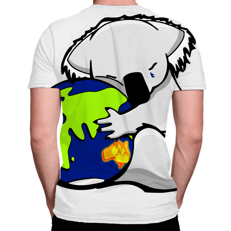 Koala Hugs The Earth , Australian Bush Fire Relief, Dopeyart All Over Men's T-shirt | Artistshot